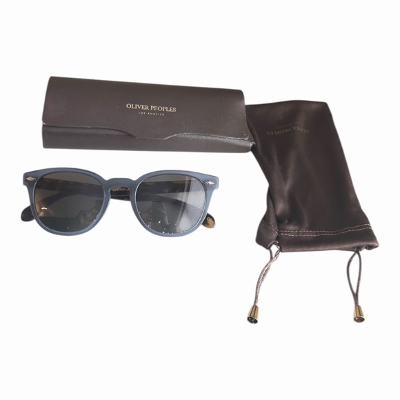 Oliver Peoples Sheldrake Plus Semi Matte Denim Semi Matte Hickory 52-21 145 3N - Picture 2 of 11